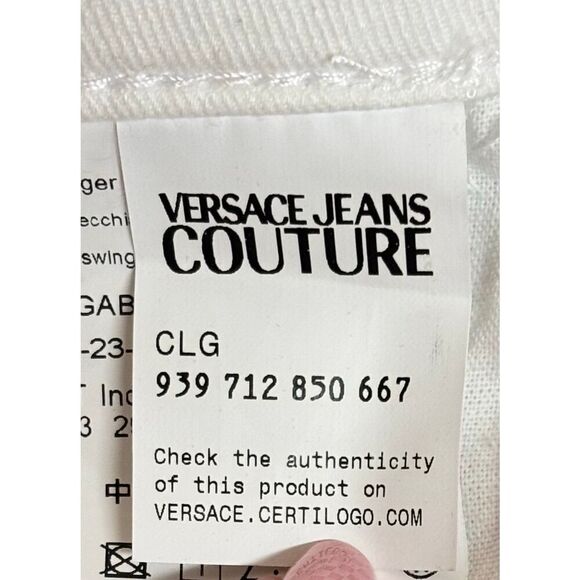 Versace Jeans Couture White Slim-Fit Jeans for Men NWT Size 29 - Picture 14 of 15